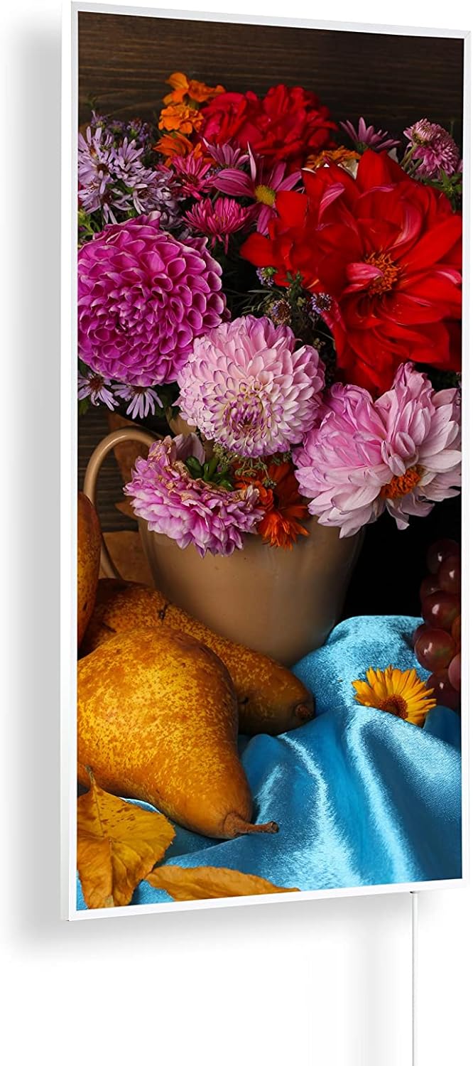 Infrarotheizung mit Bild – Herbst Bildmotive – TÜV SÜD - 800 Watt Bildheizung - Weisser Rahmen (04.
