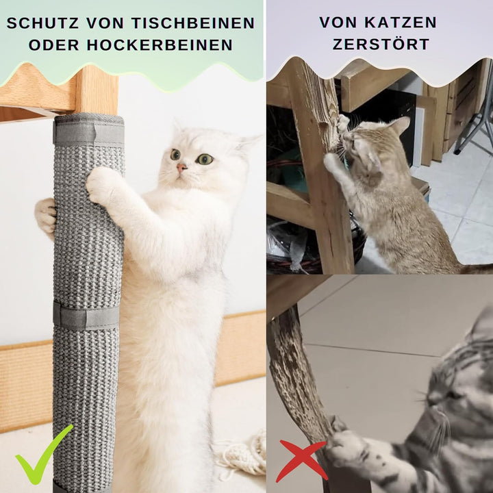 JanYoo 2 Stück Katze Kratzschutz Katzenkratzmatte Möbelschutz Pet Tischbein Katzenkratzer Kratzmatte