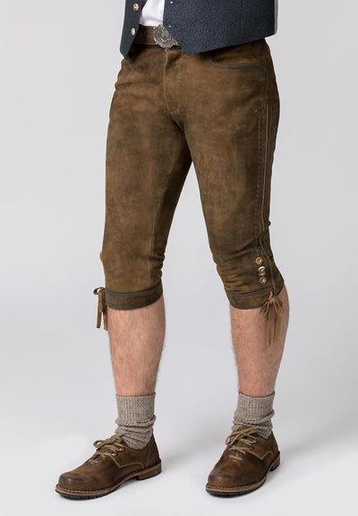 Stockerpoint Siggi2 Herren Trachtenlederhose, Havanna Gespeckt
