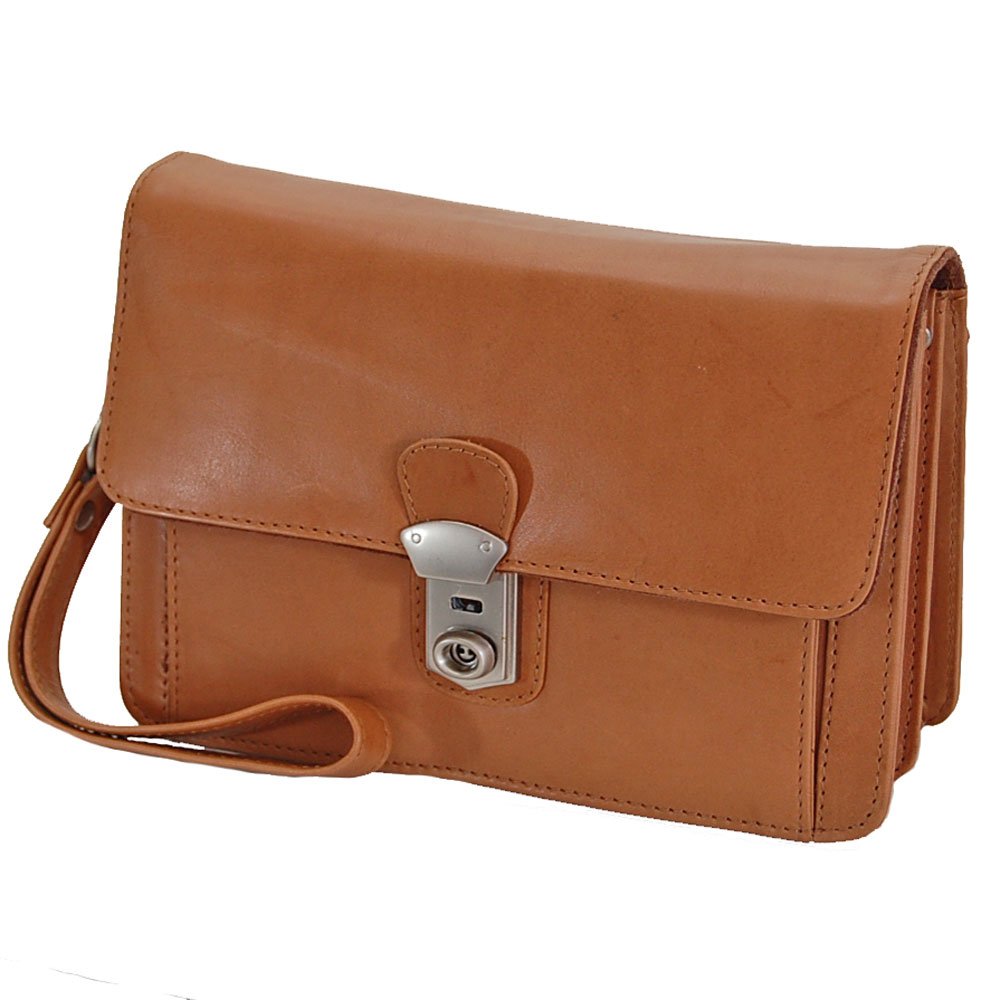 GoBago Branco Business Herren Handgelenktasche Herrentasche Tasche sehr hochwertig Natur, Natur