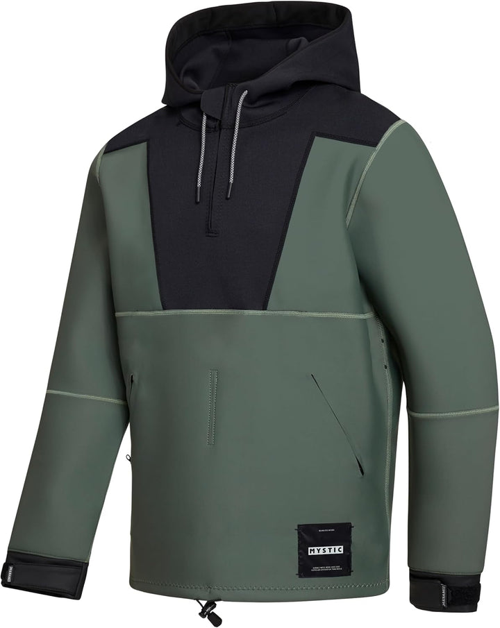 Mystic Mens Fulmar 3/2mm Neoprene Hoodie 35017.230320 - Dark Olive, S