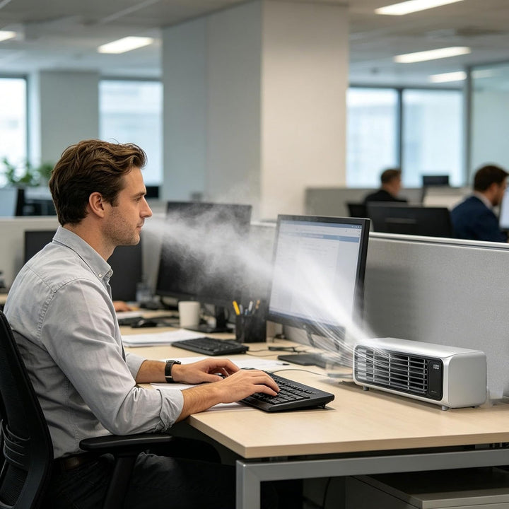 Generisch AirZuma Ventilator, Air Zuma Tragbarer Ventilator – Kompakte Bauweise, Einstellbare Lüfter