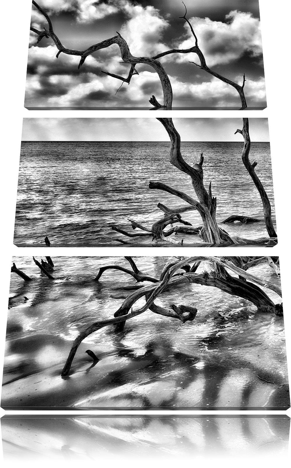 Pixxprint Strand Meer Havanna Kuba als Leinwandbild/Grösse: 3 Teilig (120x80 cm) cm/Wandbild/Kunstdr