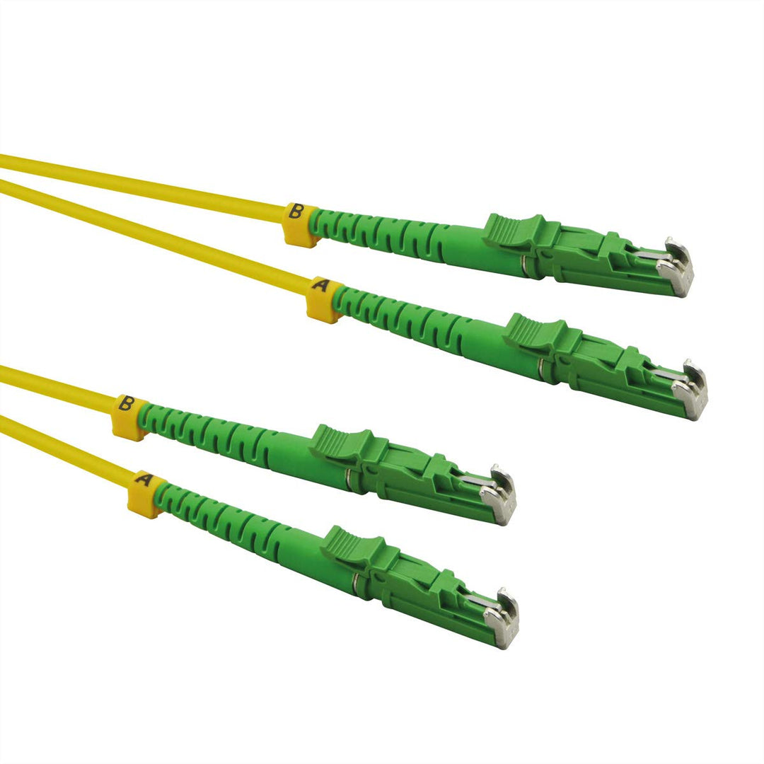 ROLINE LWL-Kabel Duplex 9/125µm OS2, LSH/LSH, APC Schliff, LSOH, gelb, 2 m, 2 m