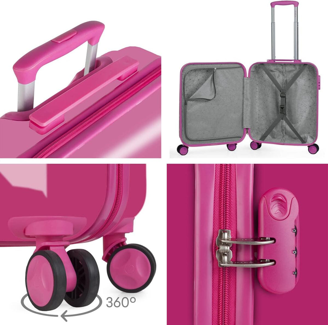 ITACA - Trolley Handgepäck Cabin Trolley Koffer Reisekoffer Hartschalenkoffer mit Zahlenschloss - Ka