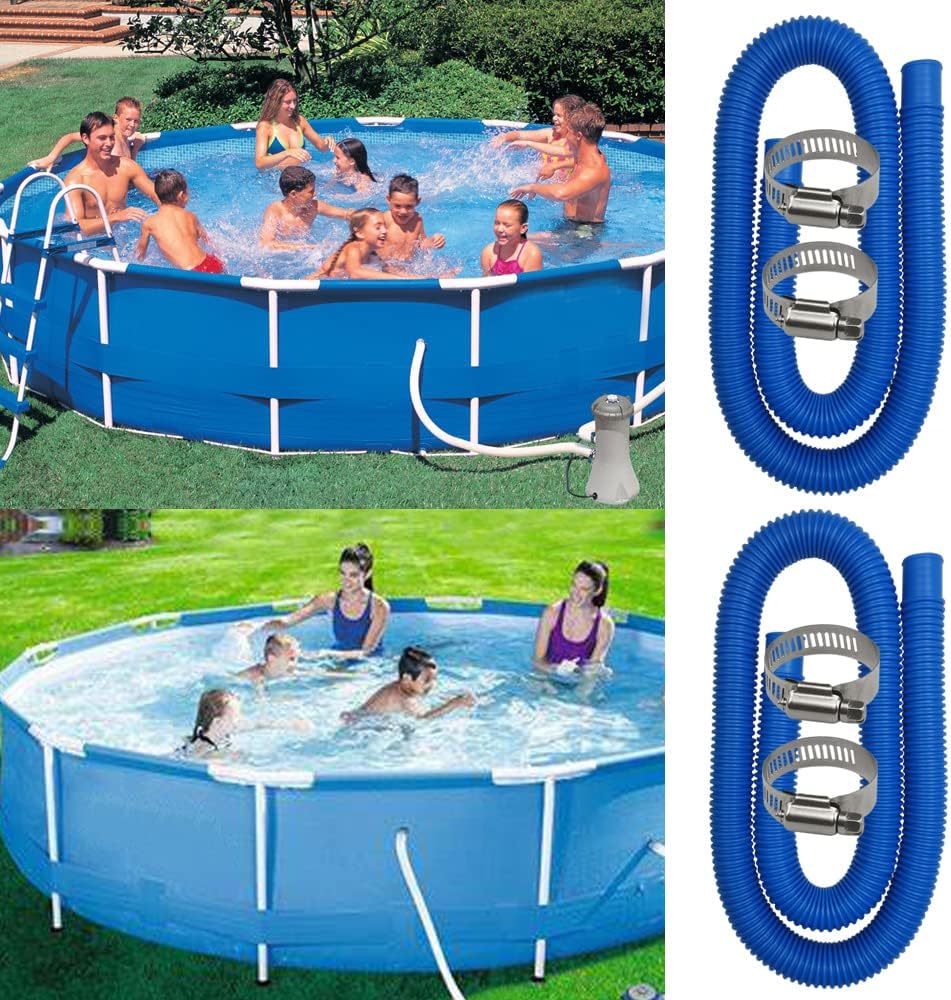 Blau Poolschläuche Ersatzschläuche für oberirdische Pools, weiss1.25"/32MM Durchmesser-Länge 59"/150