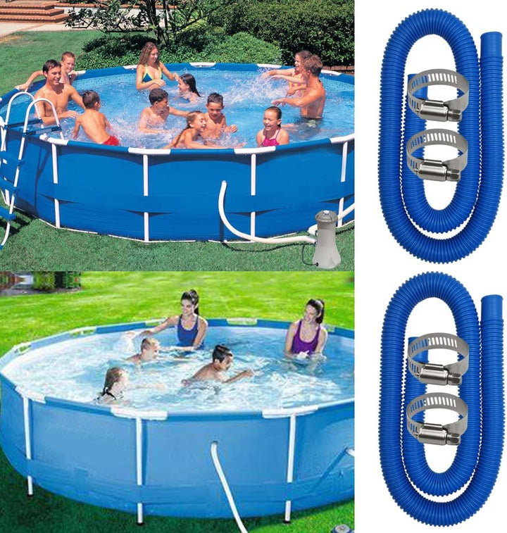 Blau Poolschläuche Ersatzschläuche für oberirdische Pools, weiss1.25"/32MM Durchmesser-Länge 59"/150
