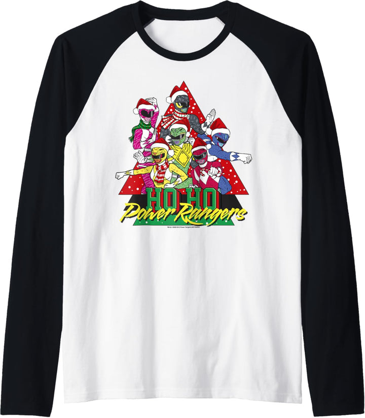 Power Rangers Christmas Ho Ho Power Rangers Raglan