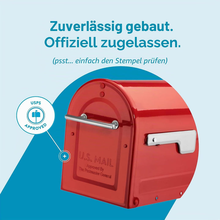 Architectural MAILBOXES 7900-7R-SR Boulder Briefkasten, rot, Rot