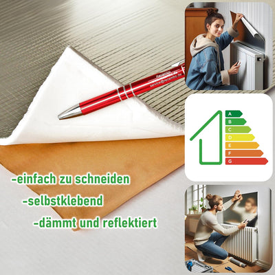 Dämmmatte selbstklebend Heizkörper Isolierung Dämmung mit Wärme - reflexions - Folie Alu Dämmplatte