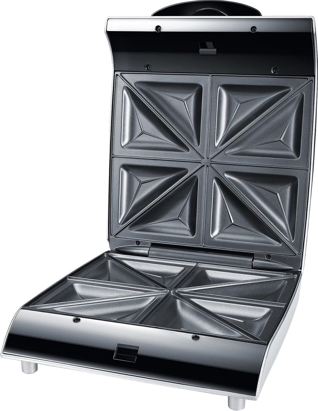 Steba SG40 Sandwich-Maker / 4 x 2 XXL-Big American Toast / 1200 W Silber