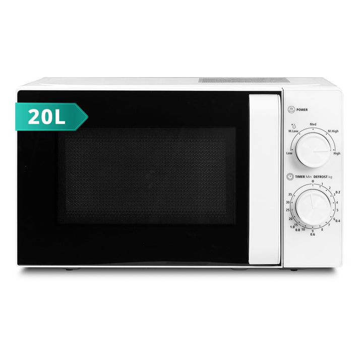 SMETA Mikrowelle 20L, 700W, Mikrowelle Klein, 5 Leistungsstufen, Auftaufunktion nach Zeit und Gewich