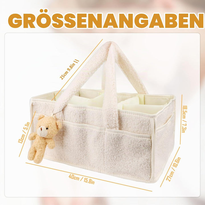 Wvu &amp; Wvo Windel-Organizer für Wickelunterlage, Feuchttücher-Aufbewahrungskorb, Baby Windel Caddy Or