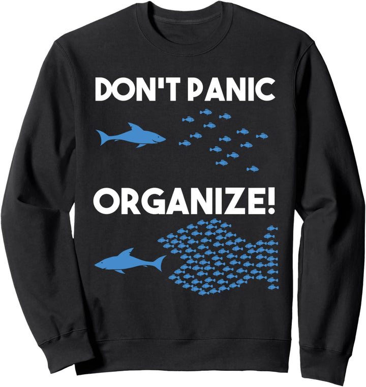 Don't Panic Organize Fischschwarm Hai Sweatshirt