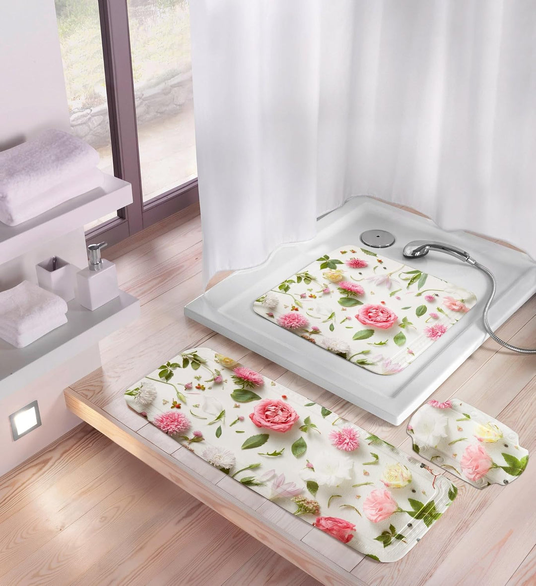 Kleine Wolke Rosalie Duscheinlage, PVC Schaum, Multicolor, 55x 55 cm 55x 55 cm Multicolor, 55x 55 cm