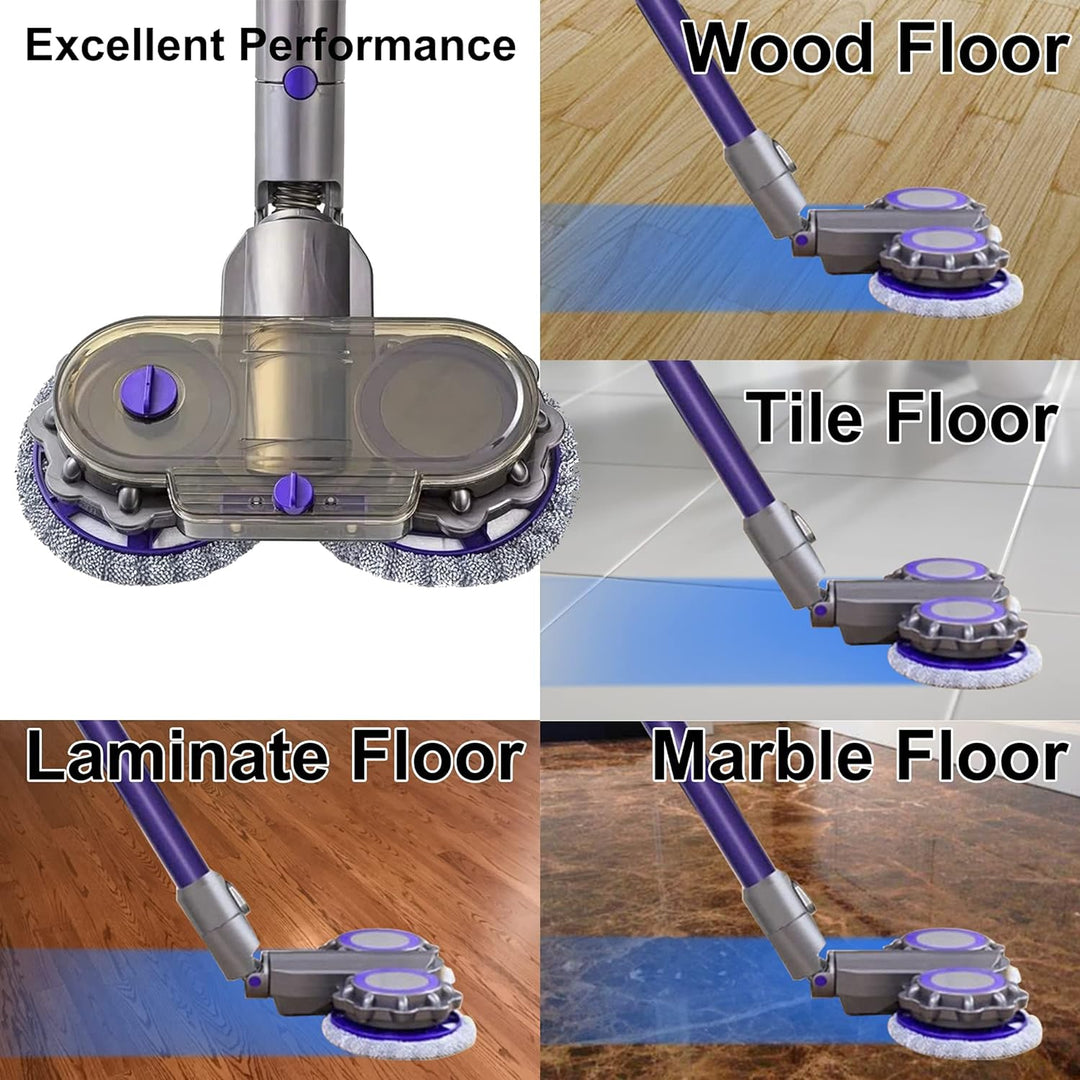 Italdos Wischaufsatz kompatibel für Dyson V8 V10 V11 V15 Bodenwischer Bürste Elektrischer mit 3 Wasc