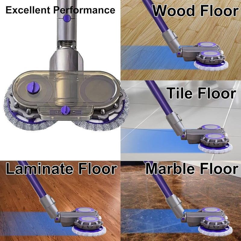 Italdos Wischaufsatz kompatibel für Dyson V8 V10 V11 V15 Bodenwischer Bürste Elektrischer mit 3 Wasc