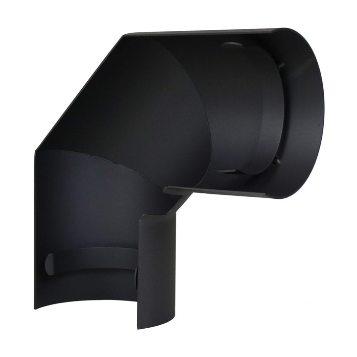 LANZZAS Ofenrohr Hitzeschutz/Thermoschild für 90° Grad Bogen seitlich, im Durchmesser Ø 150 mm, Farb