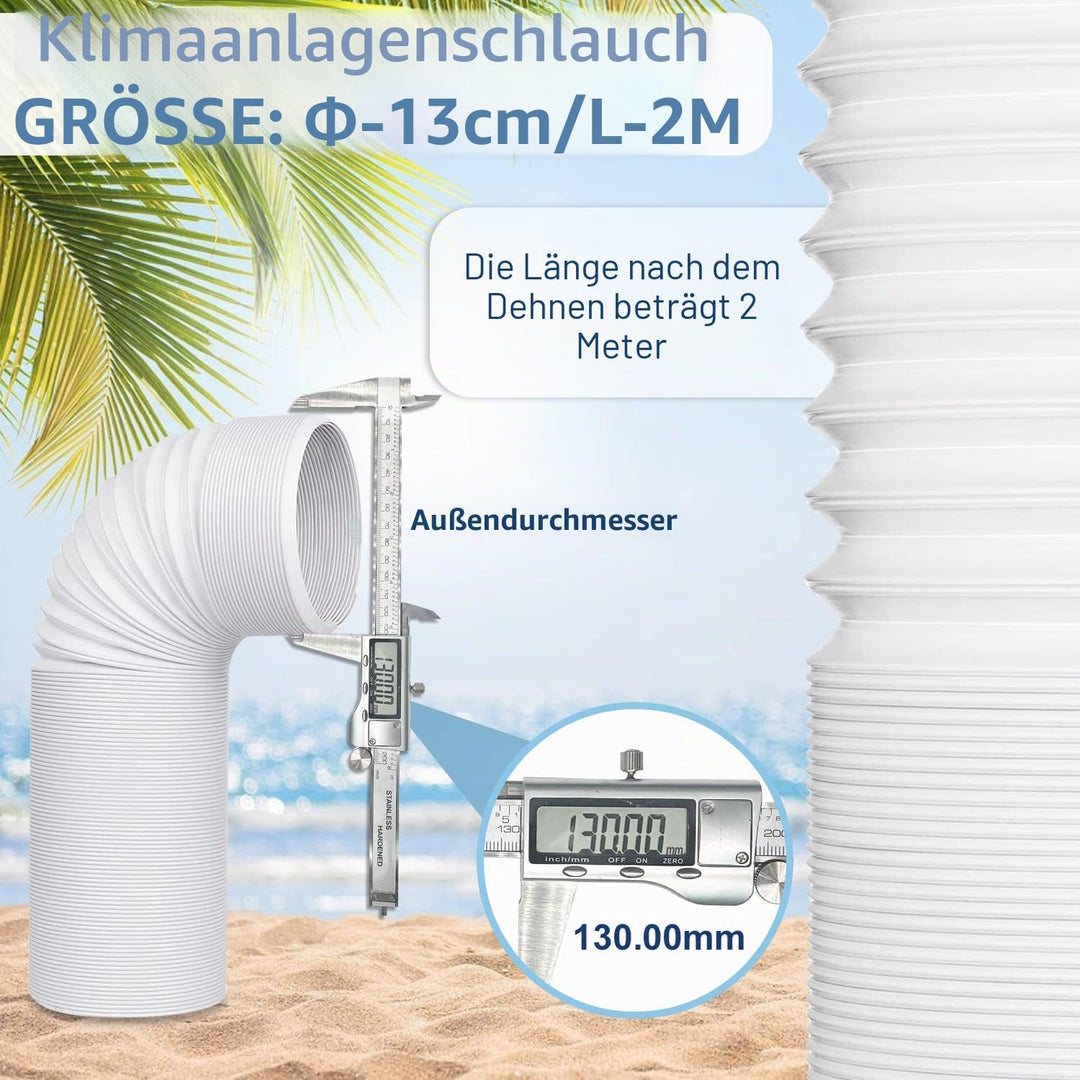 Abluftschlauch 150mm/130 mm, PVC Flexibel Abluftschlauch Klimagerat,Klimaanlage Schlauch HitzebestäN