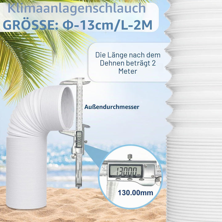 Abluftschlauch 150mm/130 mm, PVC Flexibel Abluftschlauch Klimagerat,Klimaanlage Schlauch HitzebestäN