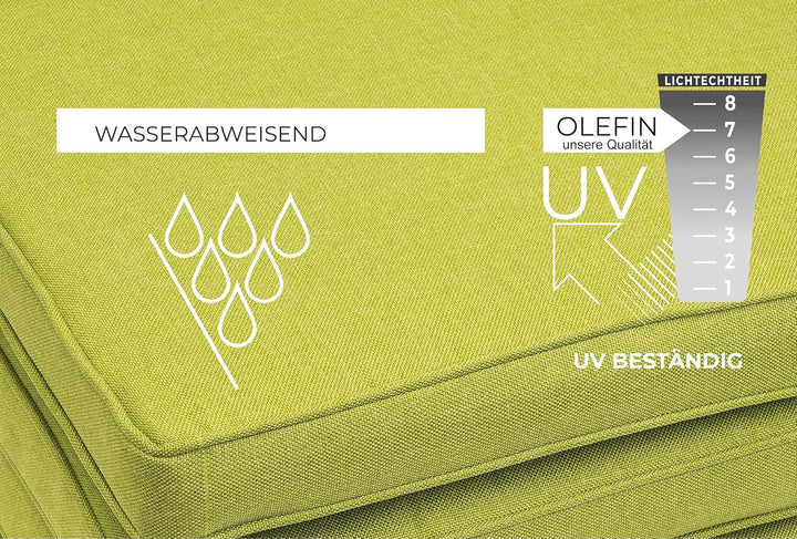 sunnypillow 4er Set Stuhlkissen wasserdicht UV-lichtecht 45 x 45 x 5cm - Polsterauflage Auflage für