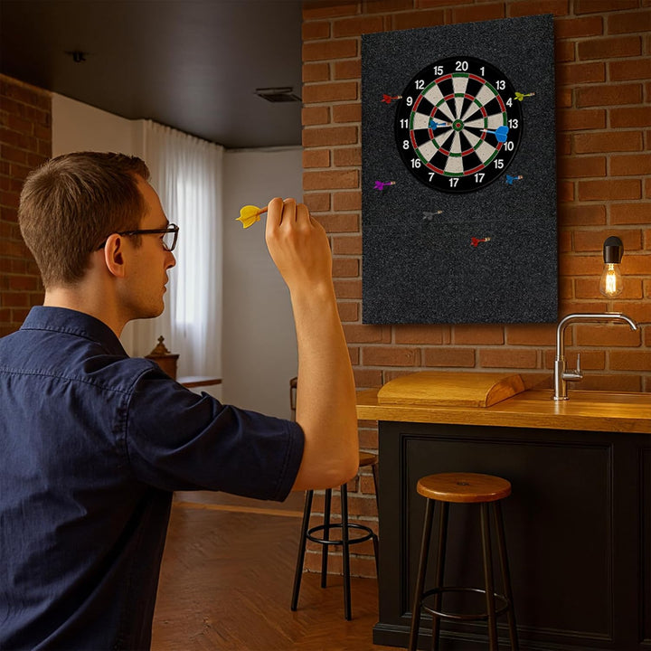Rdutuok Dart Wandschutz Selbstklebender Filz 30x30 cm,Dartboard-Rückseite Dartscheibe Hintergrund Sc