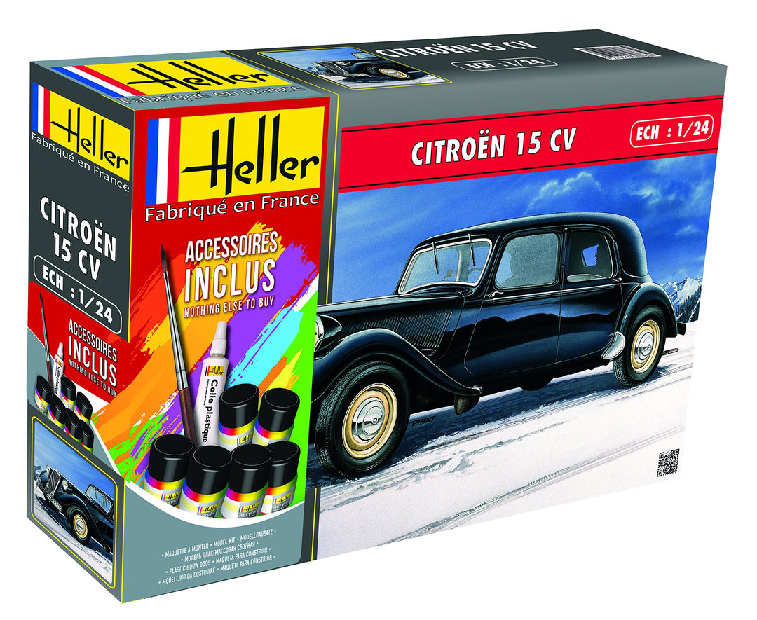 Heller 56763 Citroen 15 CV Modellbausatz, grau