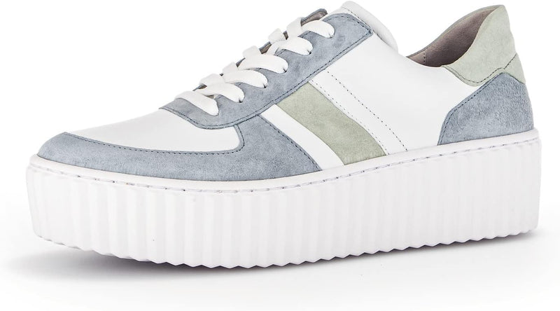 Gabor Damen Low-Top Sneaker, Frauen Halbschuhe,Wechselfussbett 37.5 EU Weiss, 37.5 EU Weiss