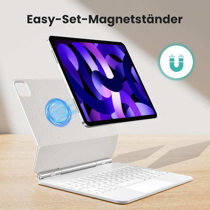 TECURS iPad Air 5/4(2022/2020) Hülle mit Tastatur, Magic Keyboard für ipad pro 11(4. /3. /2. /1. Gen