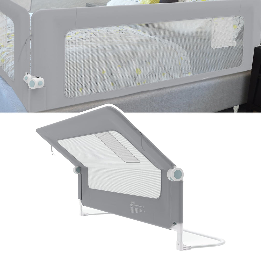 NAIZY Rausfallschutz Bett Rail 150cm Klappbar Bettgitter Baby mit Aufbewahrungstaschen, Bettschutzgi