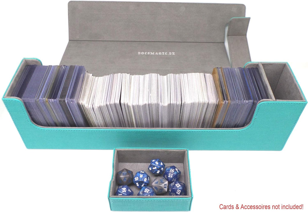 docsmagic.de Premium Magnetic Tray Long Box Mint Large - Card Deck Storage - Kartenbox Aufbewahrung