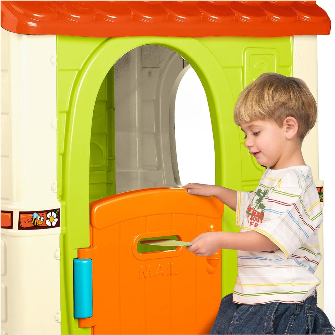 FEBER - Fantasy House, Kinderspielhaus mit Falttür, zum Spielen im Freien oder zu Hause, Mehrfarbig,
