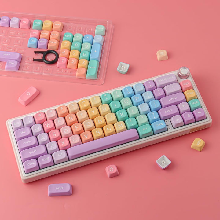 Tsungup PBT Keycaps 126 Tasten Custom Soft Candy MOA Profil Keycap Set Kompatibel mit Cherry Gateron