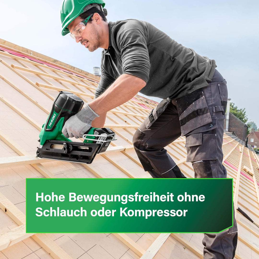 HiKOKI Akku Streifen Nagler 34° NR1890DBCL (18V, Li-Ion, Brushless, 120J, Schutzbrille, Air-Spring-D