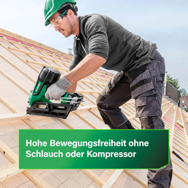 HiKOKI Akku Streifen Nagler 34° NR1890DBCL (18V, Li-Ion, Brushless, 120J, Schutzbrille, Air-Spring-D