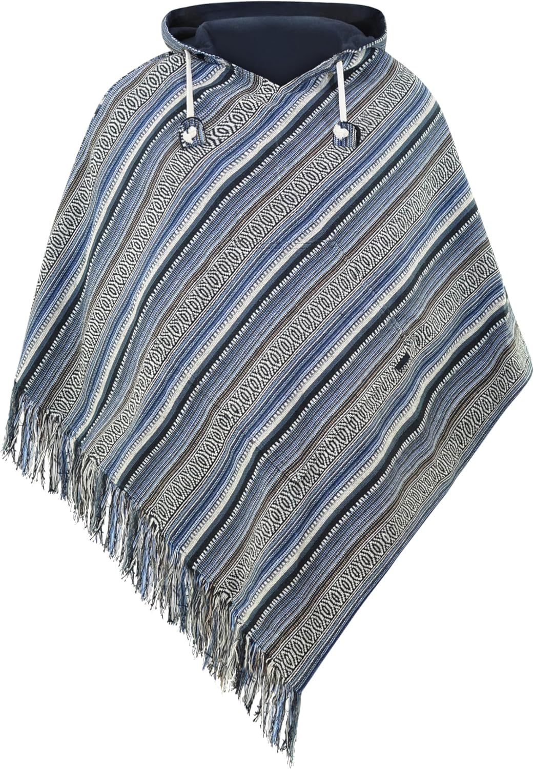 virblatt - Poncho Herren | Baumwolle | Herren Poncho Winter Nepal Jacke | Wendefunktion | Jerga Baja