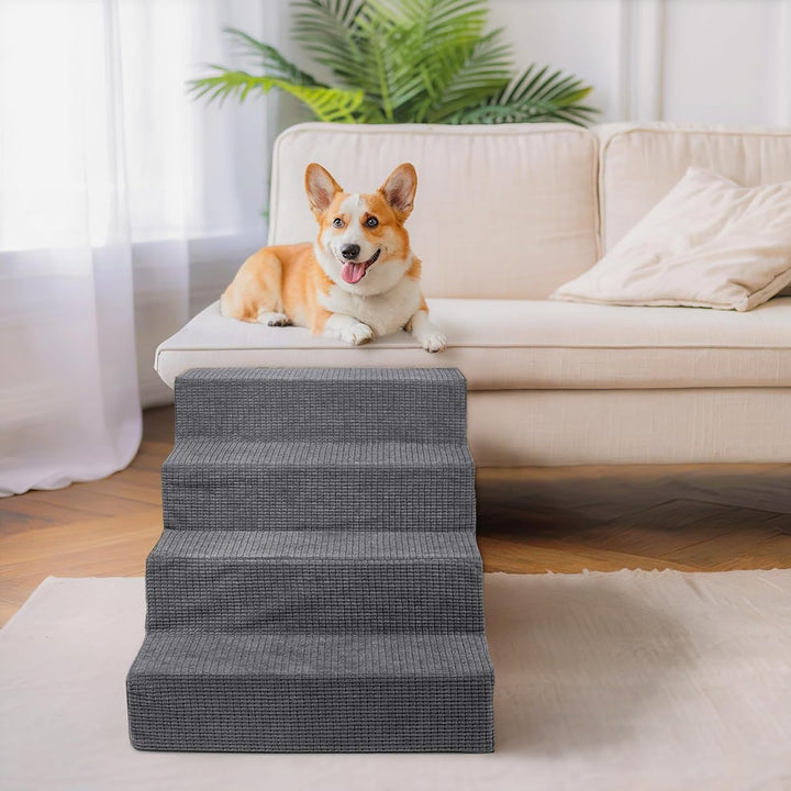 Niubya Hundetreppe für Kleine Hunde, D70xW40xH45 cm, für Katzentreppe Hundetreppe Bett und Sofa, ält