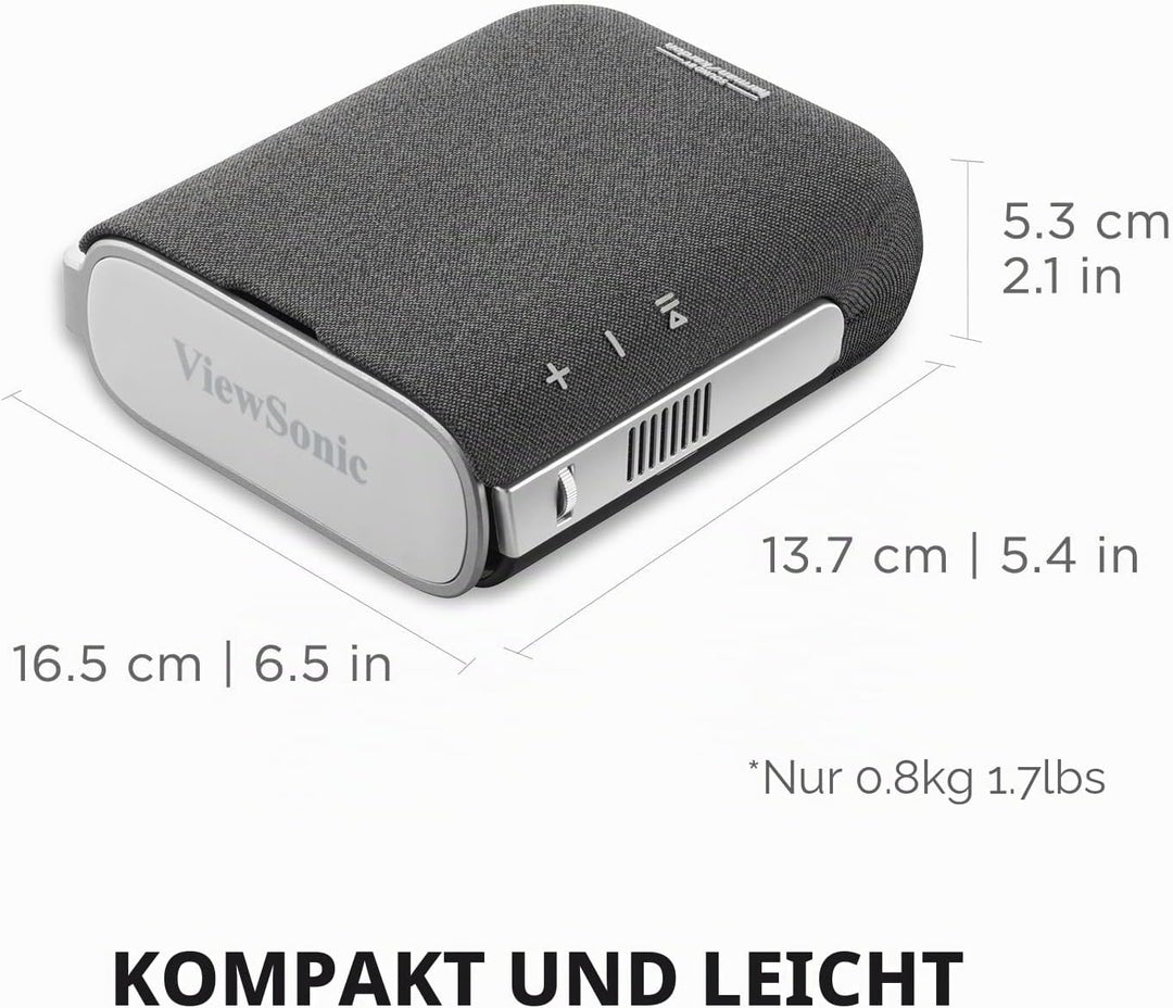 ViewSonic M1X Smart Beamer, 1080p Full HD, Portable Beamer for Outdoor/Home Cinema, Support Tablet/L
