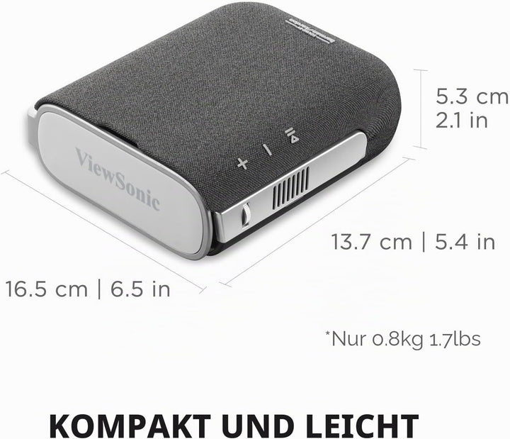 ViewSonic M1X Smart Beamer, 1080p Full HD, Portable Beamer for Outdoor/Home Cinema, Support Tablet/L