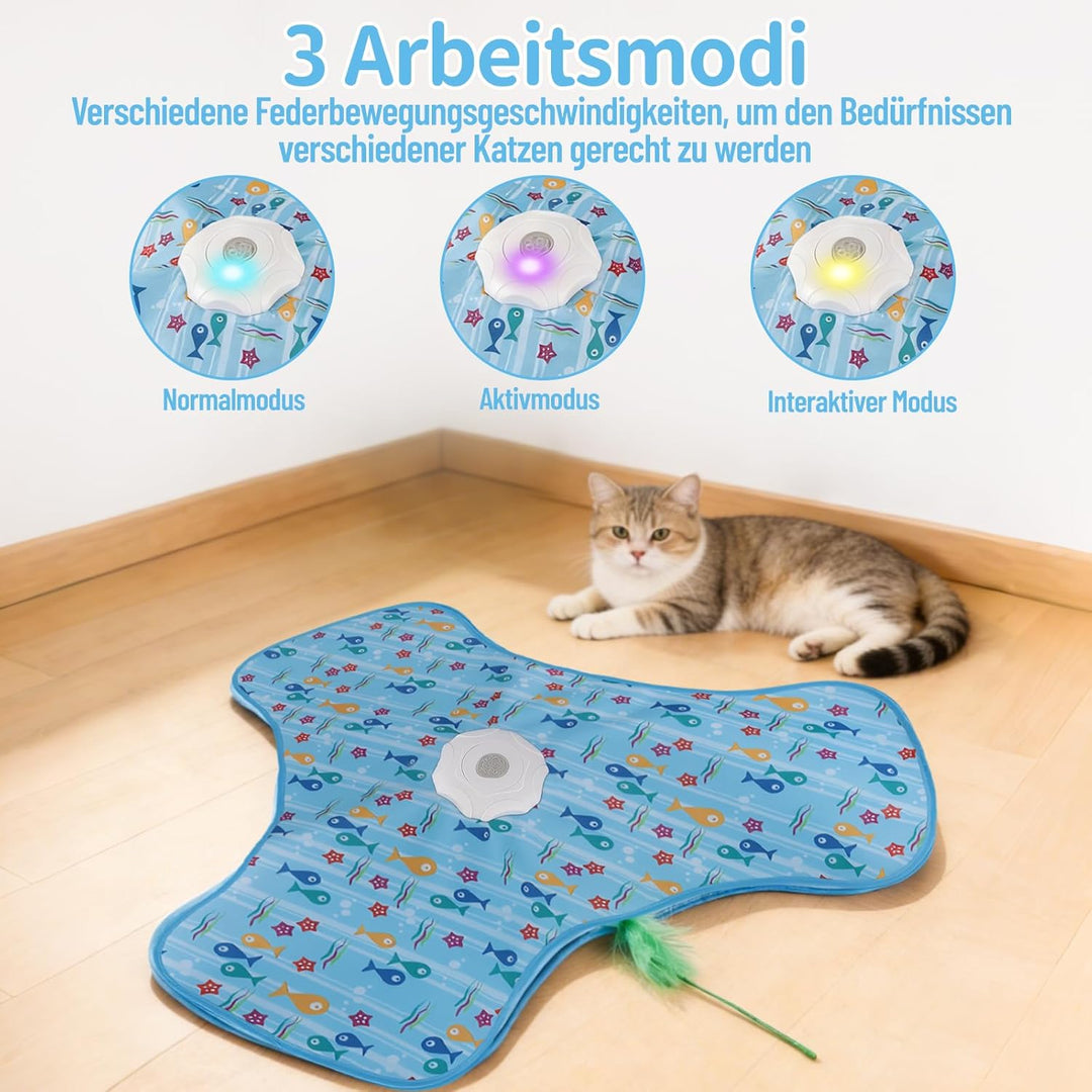 Interaktives Katzenspielzeug Selbstbeschäftigung, Katzenspielzeug Elektrisch mit Versteckspiel, Bewe