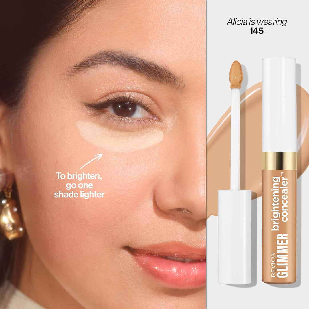 Revlon Glimmer Brightening Concealer, Anti-Concealer, leichte Abdeckung, Vitamin C, Koffein und Stev