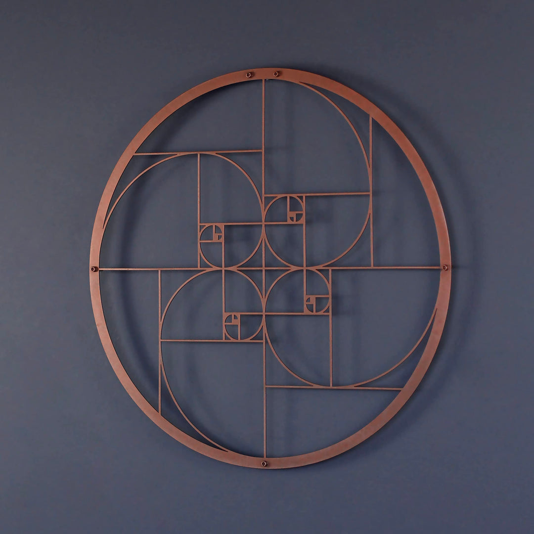 IWA CONCEPT Golden Ratio Metall Wanddekoration | Einzigartige Moderne Dekoration für Wohnzimmer | Me