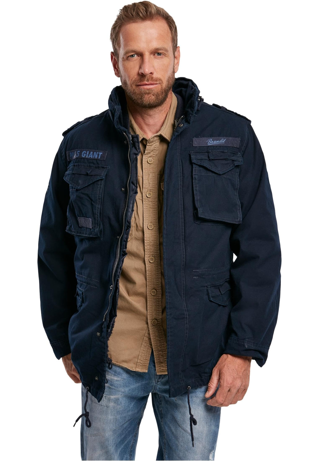 Brandit M65 Giant Herren Jacke Parka Winterjacke S Blau (Navy), S Blau (Navy)