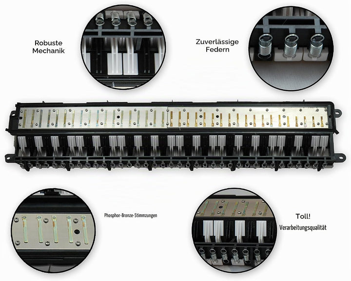Melodica TMD-137 mit Koffer, Mundstück, Mundschlauch und Notenbeispielen (37 Tasten), 37 Tasten
