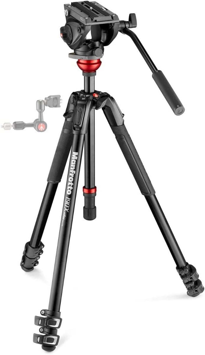 Manfrotto Nitrotech N12 Video Head w/CF Twin Leg Tripod MS, (w/CF Twin Leg Tripod MS 100/75mm) MVK50