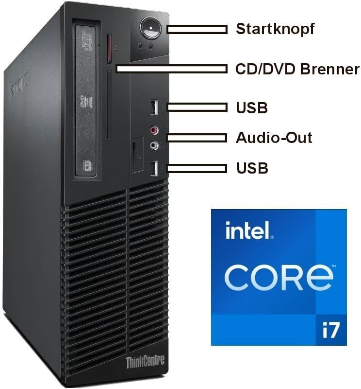 Lenovo i7 ThinkCentre Silent Business Office Computer mit 3 Jahren Garantie! Intel Core i7 4770, 8 T