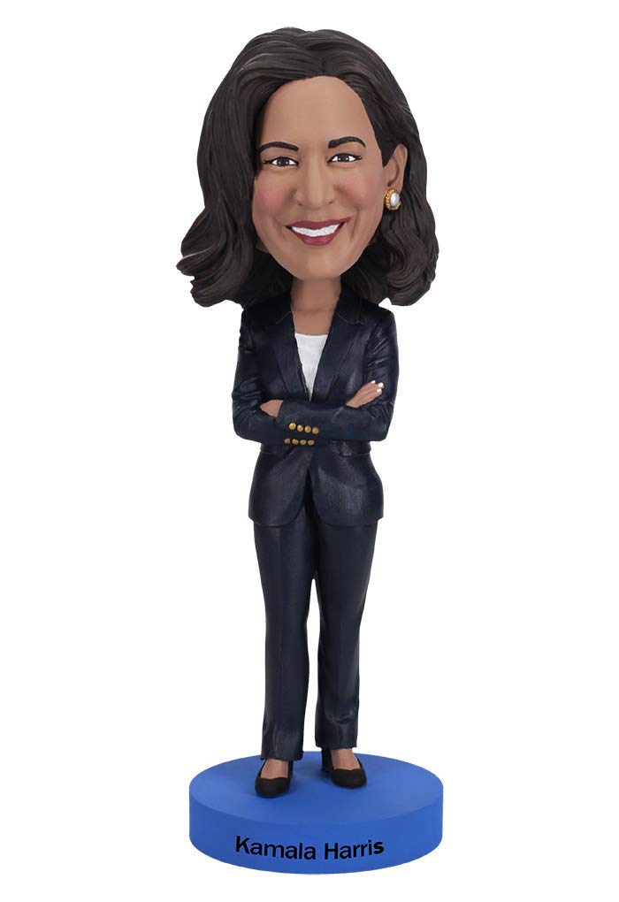 Royal Bobbles Kamala Harris Wackelkopf, Premium Polyresin lebensechte Figur, einzigartige Seriennumm