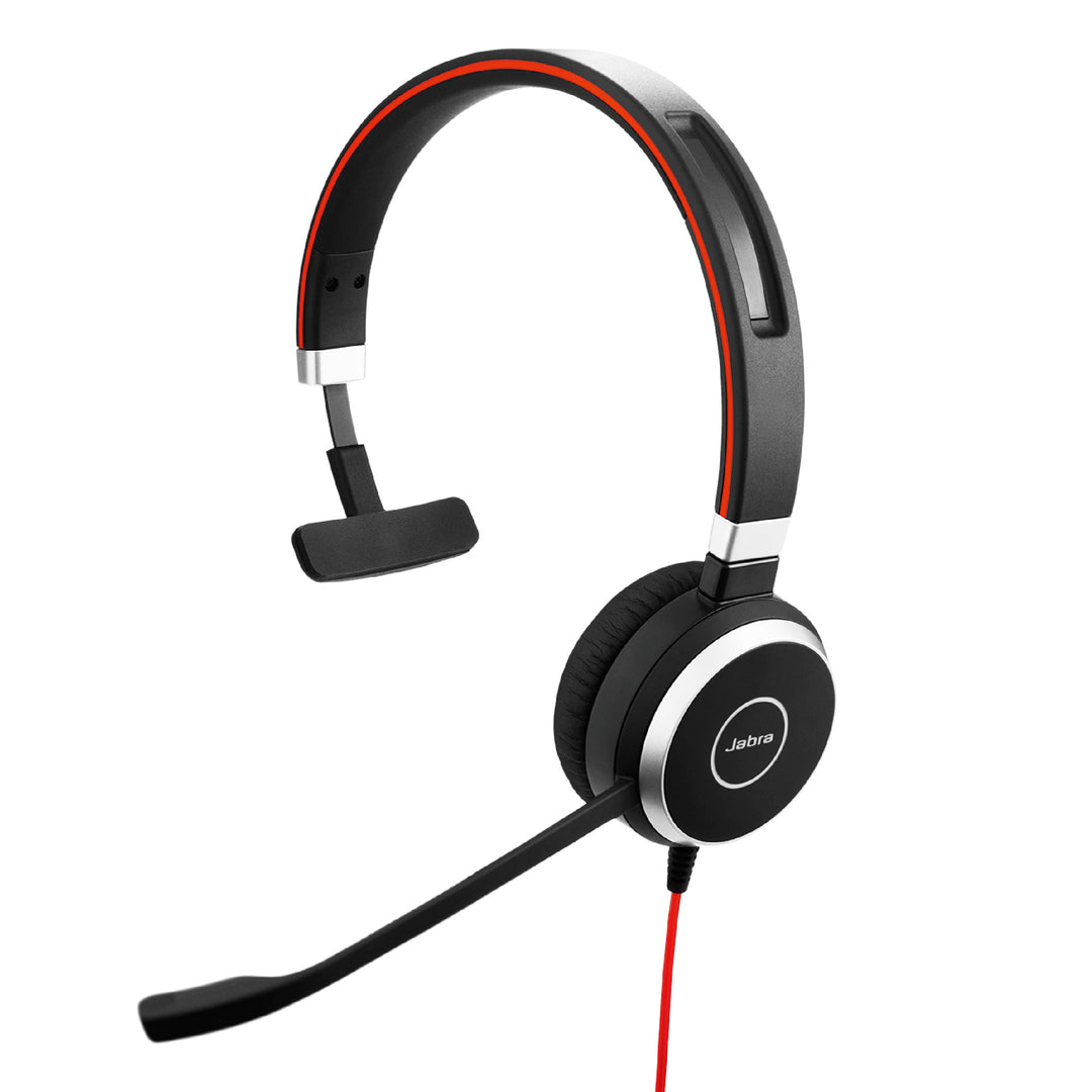 Jabra Evolve 40 MS Mono Headset - Microsoft zertifizierte Kopfhörer für VoIP Softphone mit passivem