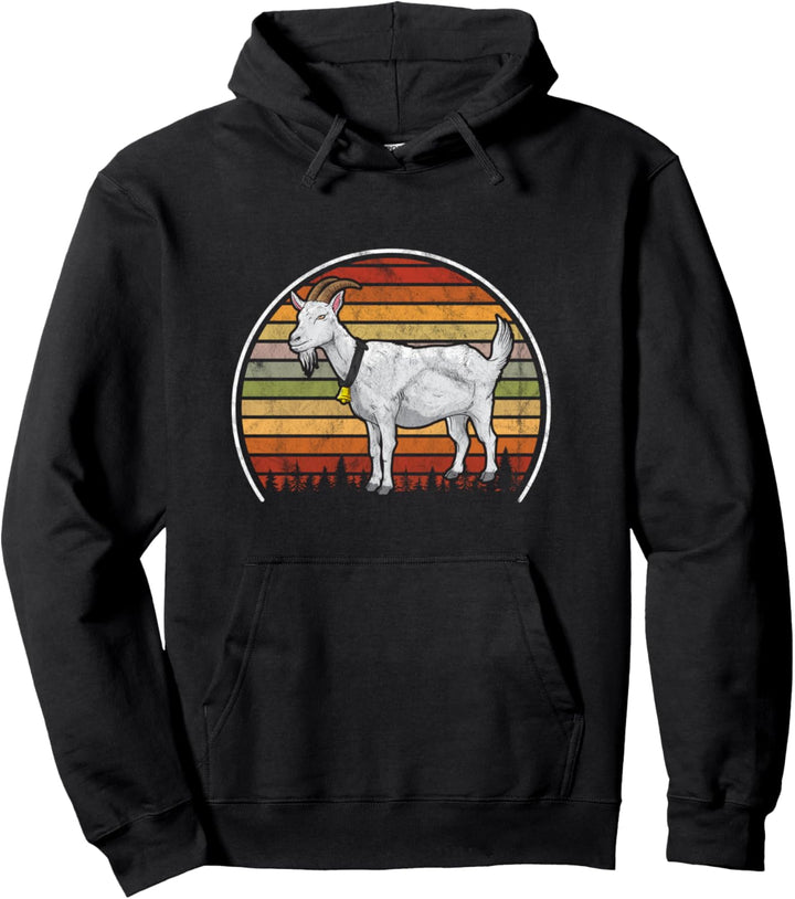 Vintage Ziegen Landwirt Bauer Retro Ziege Pullover Hoodie