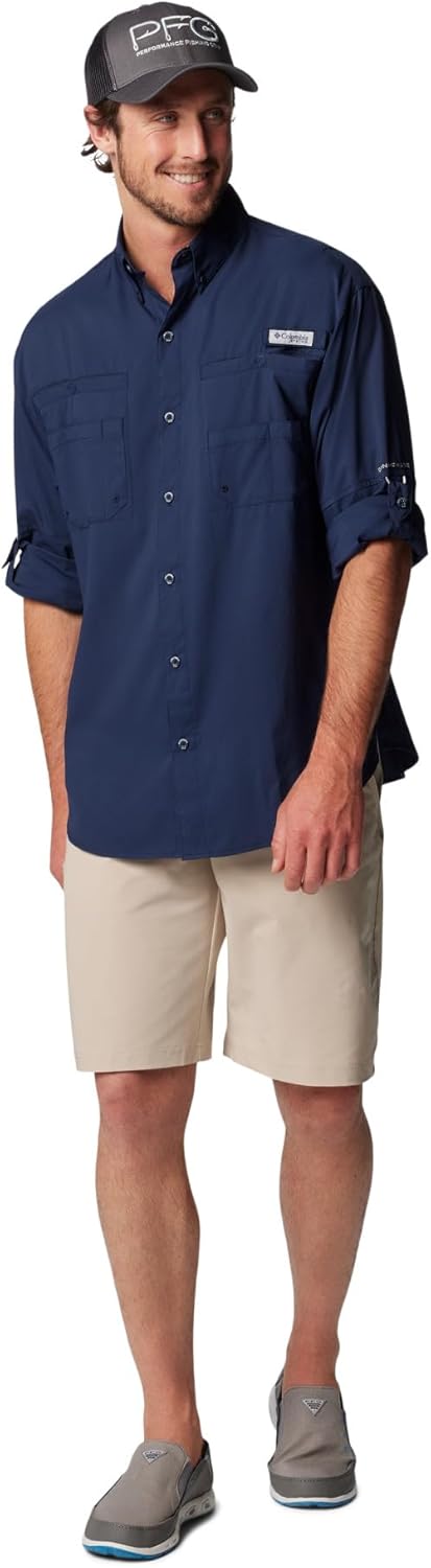 Columbia Herren Super Bonehead Classic Langarm Angelshirt XS Collegiate Marineblau, XS Collegiate Na